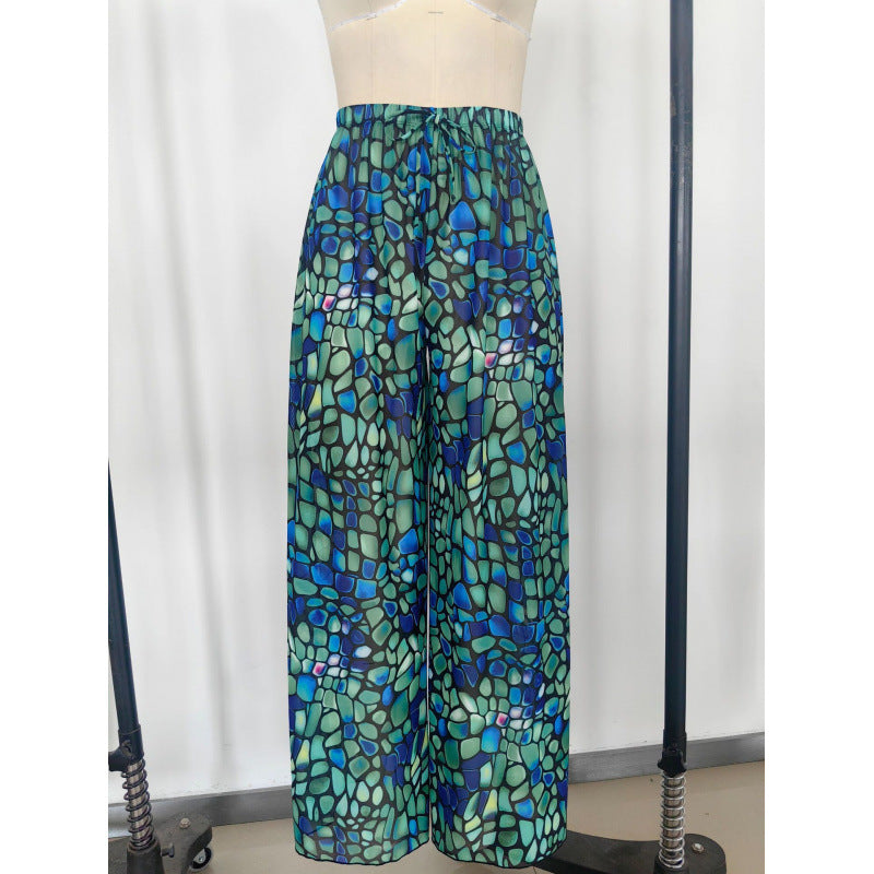 Damen Strandhose mit modischem Zebra-Muster R&B