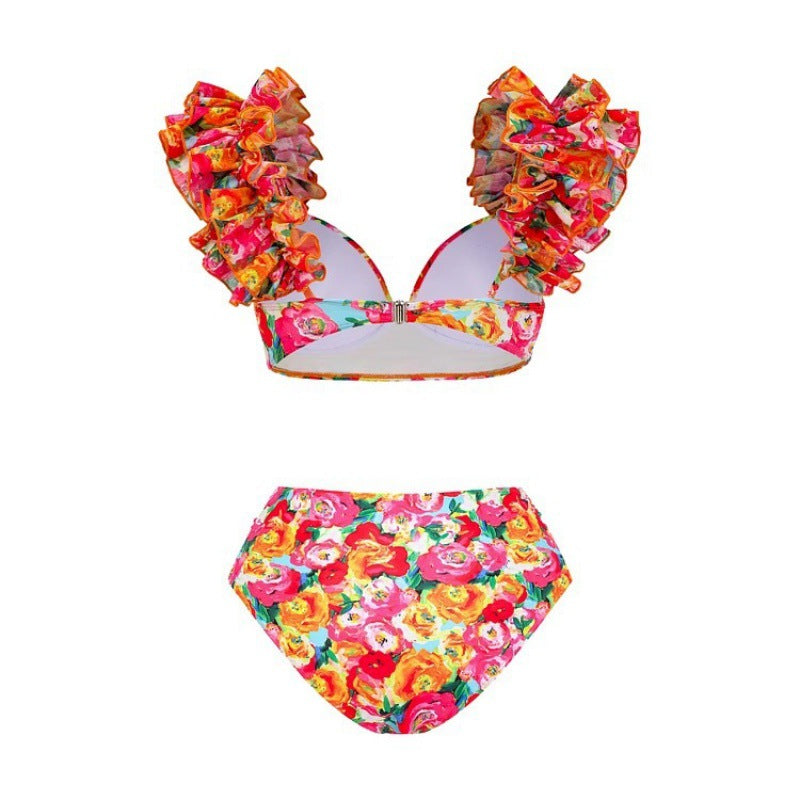 Damen Bikini-Set mit Rüschen und schickem Wickelrock R&B