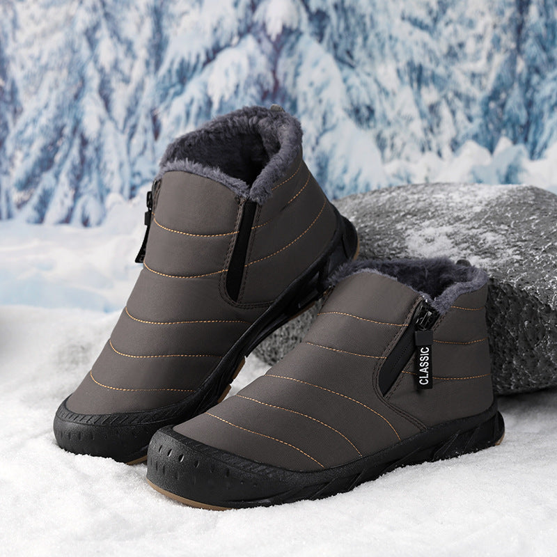 Damen gefütterte Winterboots mit rutschfester Sohle und praktischem Klettverschluss R&B