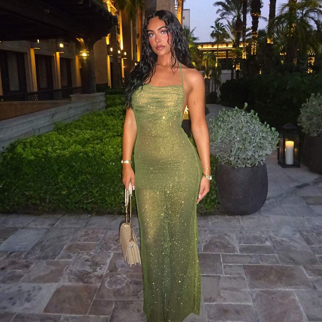 Damen Glamouröses Abendkleid mit funkelnden Details R&B