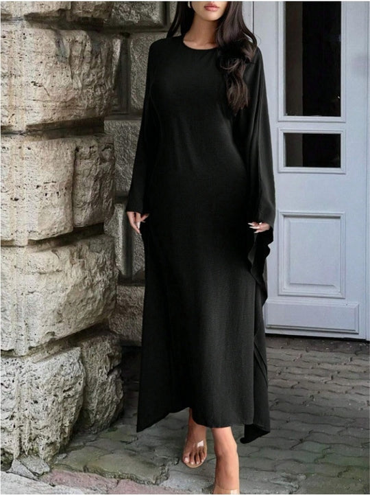 Damen Elegantes Maxikleid mit weiten Ärmeln und lockerem Schnitt R&B