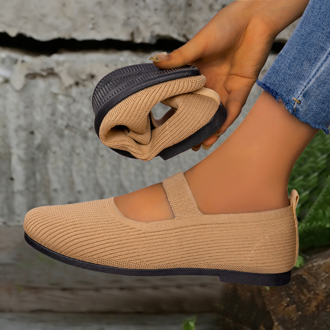 Damen Bequeme und flexible Slip-On Ballerinas R&B