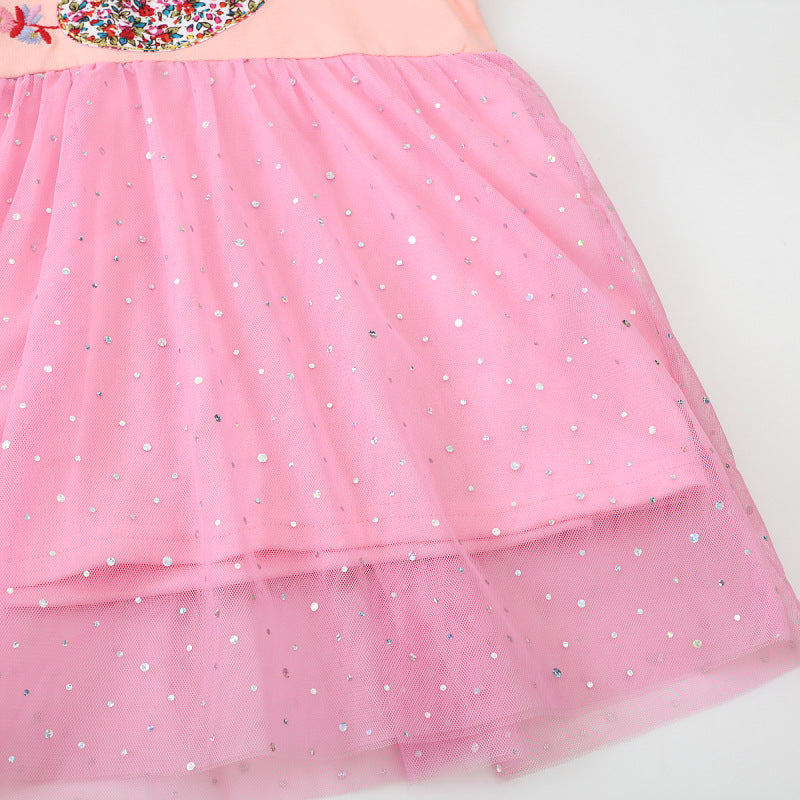 Mädchen Tüllkleid mit floralen Applikationen R&B