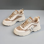 Damen modische Chunky Sneakers mit atmungsaktiver Oberflächenstruktur R&B