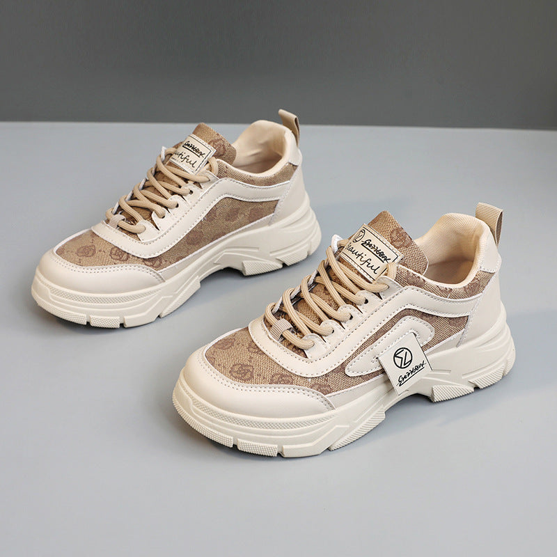 Damen modische Chunky Sneakers mit atmungsaktiver Oberflächenstruktur R&B