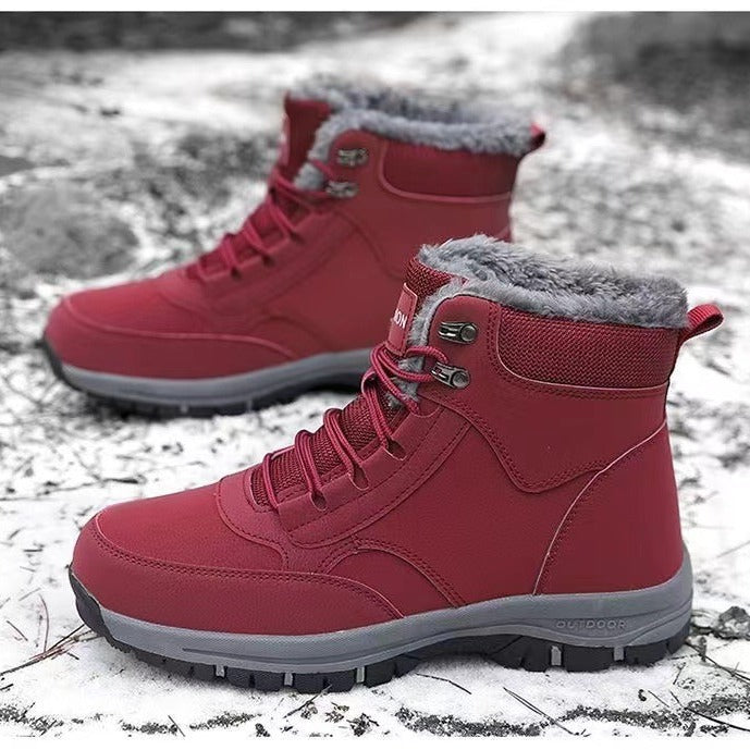 Damen gefütterte Winterstiefel mit rutschfester Profilsohle R&B