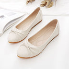 Damen Elegante Ballerinas mit modischem Knoten und weichem Innenfutter