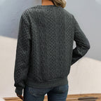 Damen Strickpullover mit dekorativen Knöpfen R&B