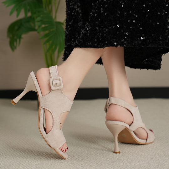 Damen elegante High Heels mit offenen Schnittelementen R&B