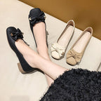 Damen elegante Ballerinas mit modischer Schleifenverzierung