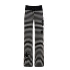 Damen Freizeithose mit gestreiftem Muster und praktischen Seitentaschen R&B