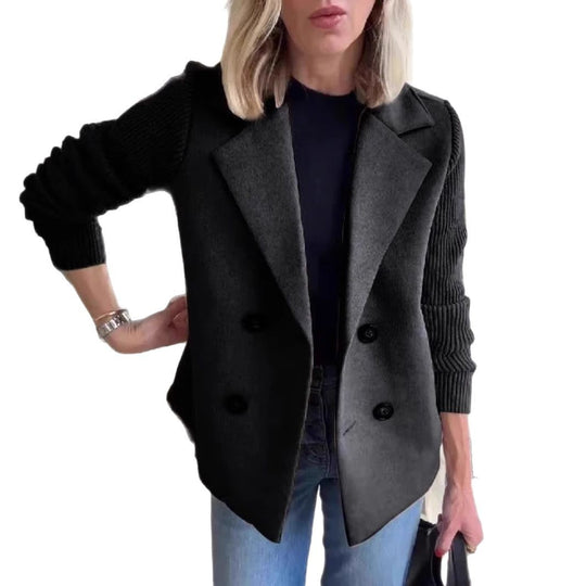 Damen Modischer Oversized-Blazer mit Doppelreihe R&B