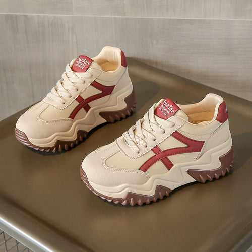 Damen sportliche Chunky Sneakers mit dämpfendem Sohlenprofil R&B