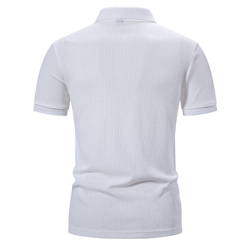 Herren modisches Kurzarm-Polohemd mit strukturiertem Design und hochwertigem Material