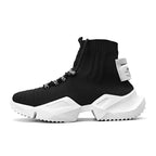 Damen High-Top Sneakers mit elastischem Strick und stylishem Design R&B