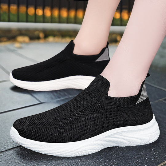 Damen Sportliche Slip-On Sneakers mit atmungsaktivem Mesh-Obermaterial R&B