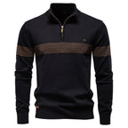 Herren Pullover mit Stehkragen und Reißverschluss