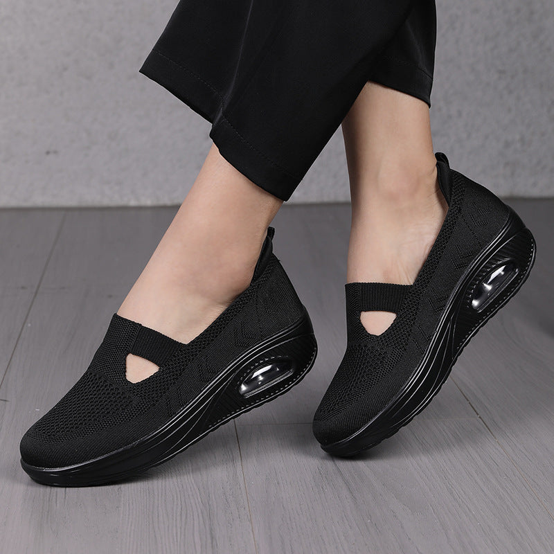 Damen Slip-On Sneakers mit atmungsaktivem Obermaterial und dämpfender Sohle