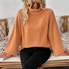 Damen Strickpullover mit hohem Kragen
