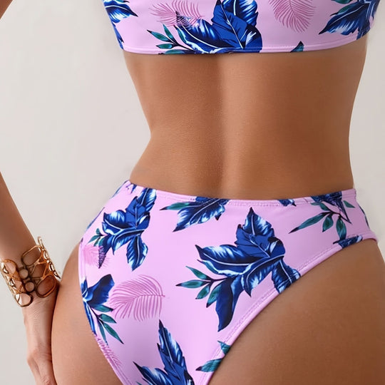 Damen Bikini-Set mit floralem Design und verstellbaren Trägern R&B