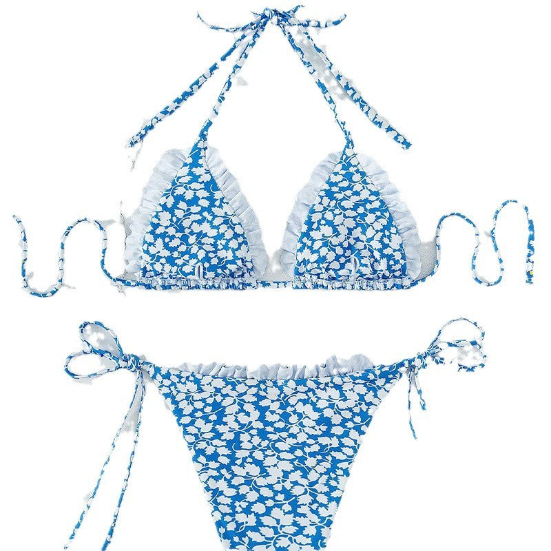 Damen Triangel-Bikini set mit floralen Mustern R&B