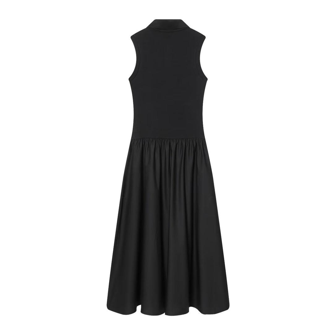 Damen Polo-Kleid mit schwingendem Rock und klassischem Kragen R&B