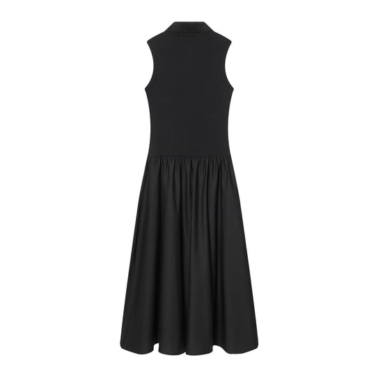 Damen Polo-Kleid mit schwingendem Rock und klassischem Kragen R&B