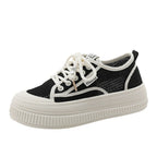 Damen modische Chunky Sneakers mit trendigen Perlenakzenten R&B