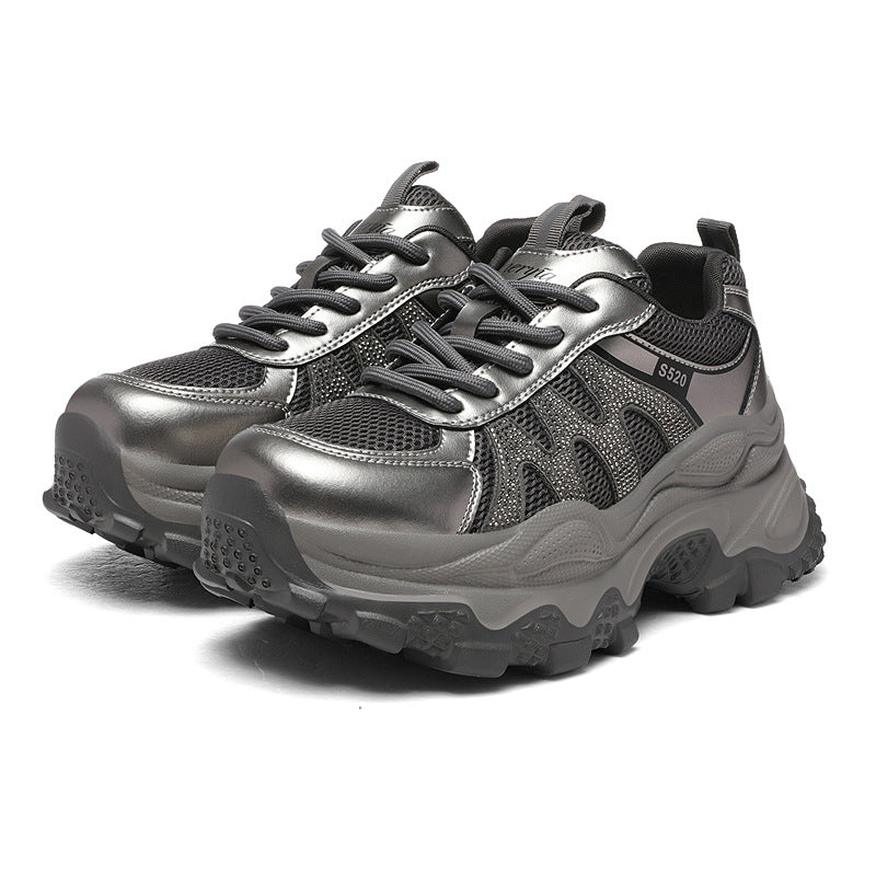 Damen Sportliche Chunky Sneakers mit atmungsaktivem Obermaterial und rutschfester Sohle R&B