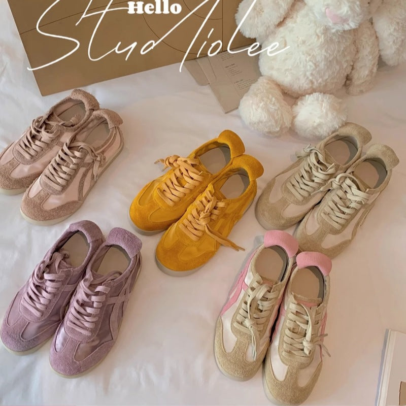 Damen modische Sneakers mit hochwertigem Wildleder und atmungsaktiver Konstruktion R&B