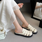 Damen Komfortable geflochtene Sandalen mit bequemer Fußbettgestaltung R&B