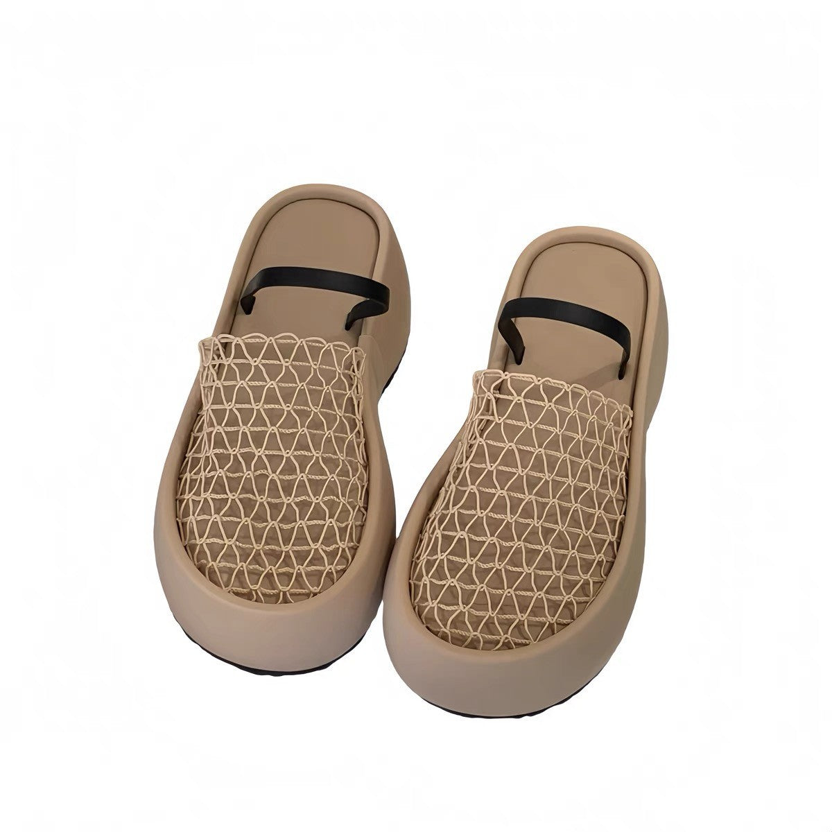 Damen Plattform-Mules mit durchlöchertem Netzdesign und komfortabler Sohle R&B