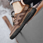 Damen Komfortable Mesh-Lederschuhe mit Schnellverschluss R&B