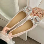 Damen Ballerinas mit dekorativem Strassdetail und hochwertiger Oberfläche