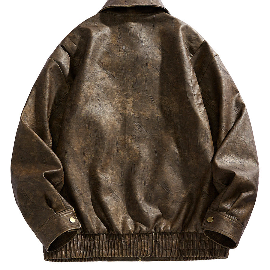 Herren kurz geschnittene jacke mit elastischem Bund und Taschen R&B