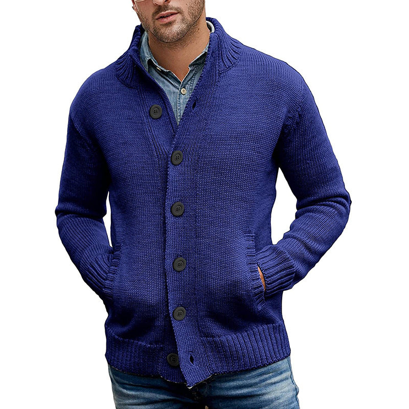 Herren Strickjacke mit modernem Design und praktischen Taschen R&B