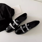 Damen elegante Schnürschuhe mit dekorativen Schnallen von R&B