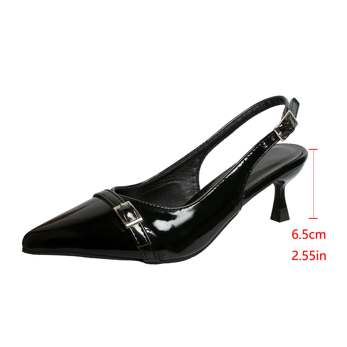 Damen Slingback-Pumps mit elegantem Spitzendesign und modischer Schnalle R&B