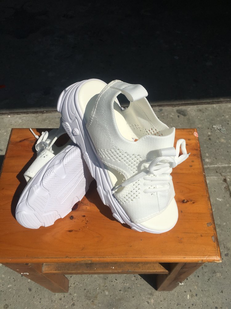 Damen Sneakersandale mit atmungsaktivem Strickoberteil und komfortabler Plattformsohle R&B