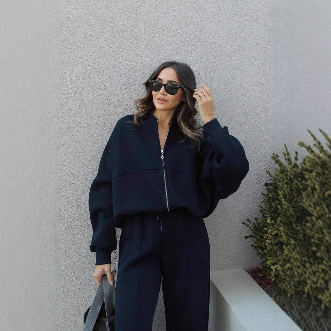 Damen Komfortabler und stilvoller Hosenanzug mit oversized Oberteil R&B