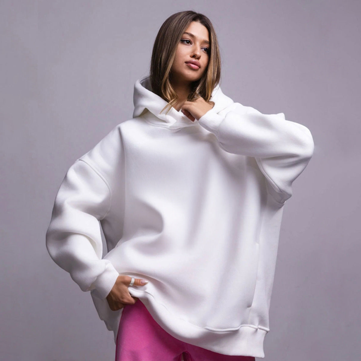 Damen bequemer Oversized Hoodie R&B