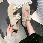 Damen Ballerinas mit niedlichem Tiermotiv und verstellbarem Riemen R&B