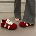 Damen Bequeme Sneaker mit modischer Schnürung und weichem Wildlederobermaterial