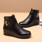 Damen Modische Stiefeletten mit Fleece-Futter und elegantem Schnallen-Detail R&B