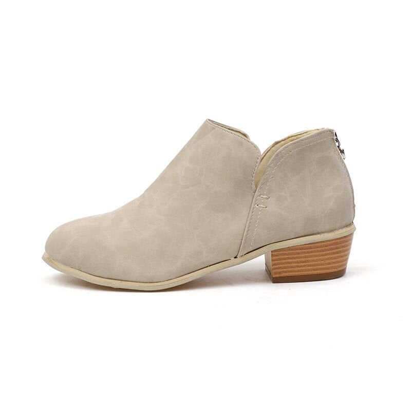 Damen nan elegante Kurzstiefelette aus Wildlederimitat mit verdecktem Fersenreißverschluss und gepolsterter Komfortinnensohle R&B