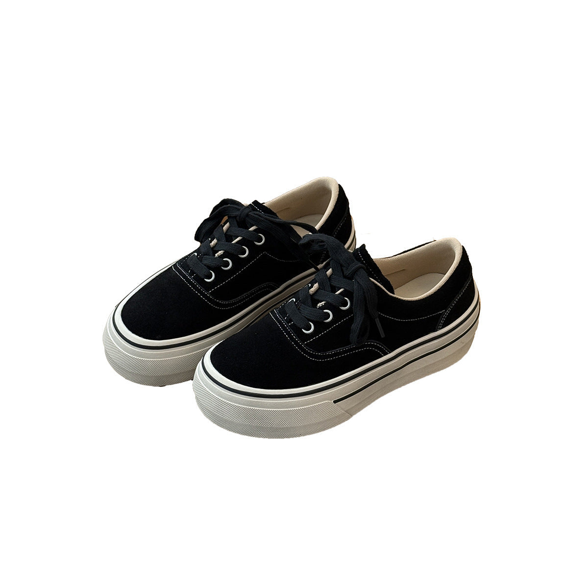 Damen Sneakers mit klassischer Schnürung und robustem Gummiboden