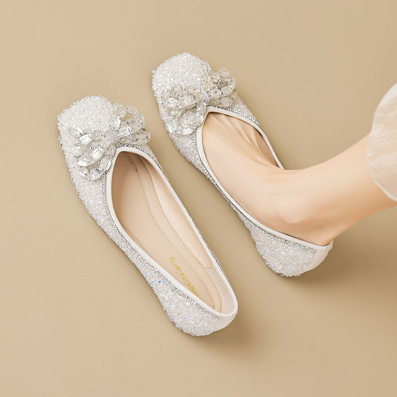 Damen Ballerinas mit funkelndem Strass-Design