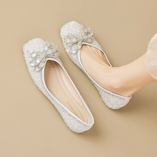 Damen Ballerinas mit funkelndem Strass-Design R&B