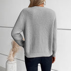 Damen Strickjacke mit Zopfmuster und Knopfdetails