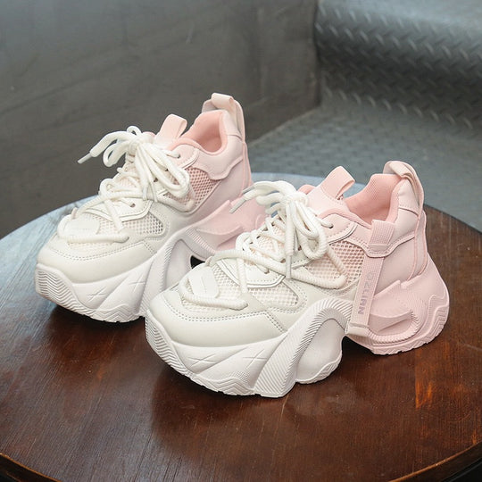 Damen Sportliche Chunky Sneakers mit atmungsaktiver Mesh-Oberfläche und flexibler Sohle R&B
